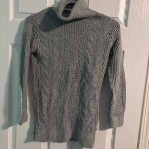 Cozy Gray Cable Knit turtleneck